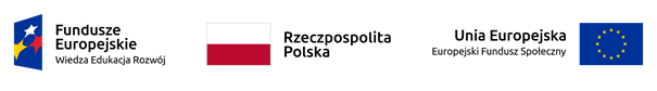 Zestawienie trzech logotypów, od lewej: Programu Operacyjnego Wiedza Edukacja Rozwój, Barw Rzeczpospolitej Polskiej, Europejskiego Funduszu Społecznego